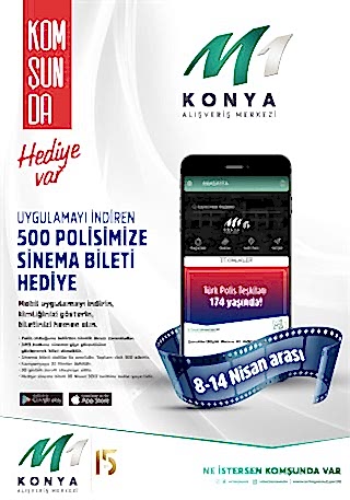 M1 KONYA,POLİS HAFTASI ,SİNEMA BİLETİ