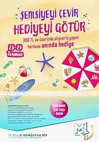 M1 Konya,alışveriş ,kampanya,hediye 